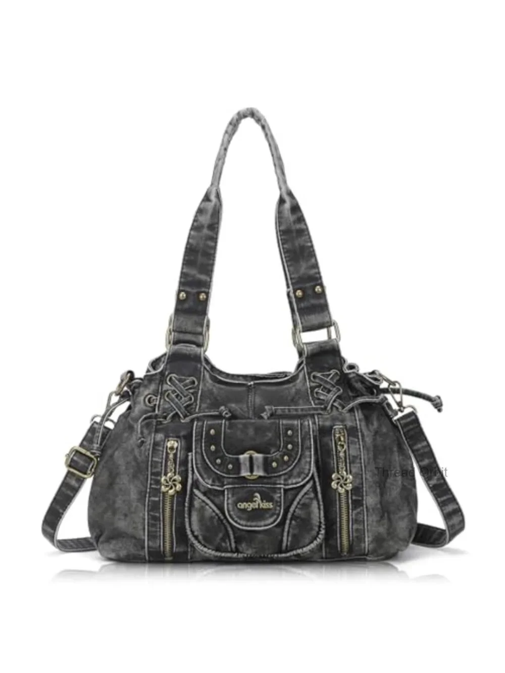 Faux Leather Small Hobo Bag with Removable Strap